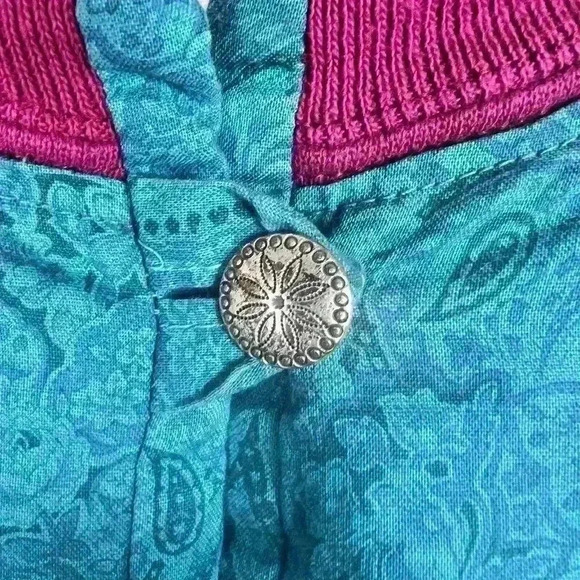 Vintage Size XL Quilted Hanes Her Way Ugly Sweater Sweatshirt Button Cardigan - Picture 10 of 12